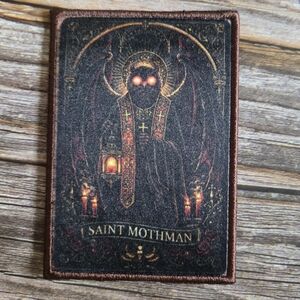 Saint Moth Man Mothman Dark Cryptid Folklore Urban Legend Iron on Patch